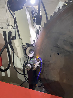 LDX-026A Servo alimentación completa CNC hoja de sierra circular delantera y trasera máquina de afilado de ángulo