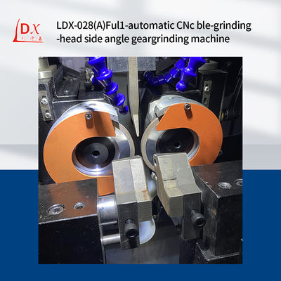 LDX-028A Servo conjunto de herramientas CNC de hoja de sierra circular doble cabeza de molienda ángulo lateral máquina de molienda de engranajes