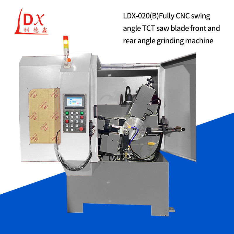 Máquina de afilado de ángulo delantero y trasero de hoja de sierra circular CNC TCT completamente cerrada LDX-020B