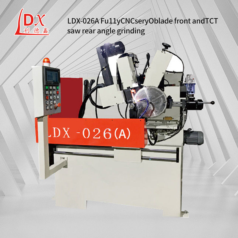 LDX-026A Máquina de molienda de punta y de ángulo trasero con hoja de sierra circular CNC completa
