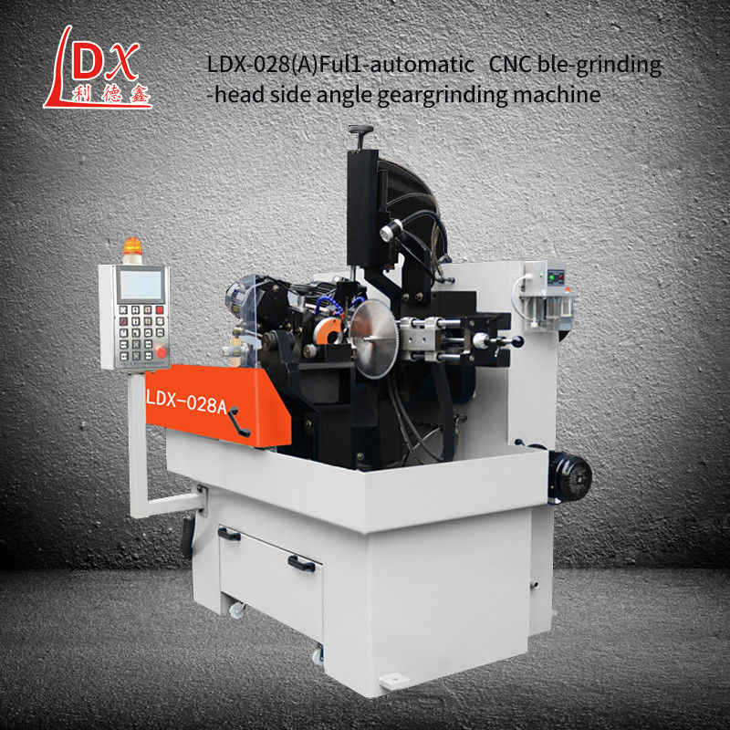 LDX-028A Máquina de rectificación de engranajes laterales de doble cabeza de molienda de hoja de sierra totalmente CNC de tres ejes