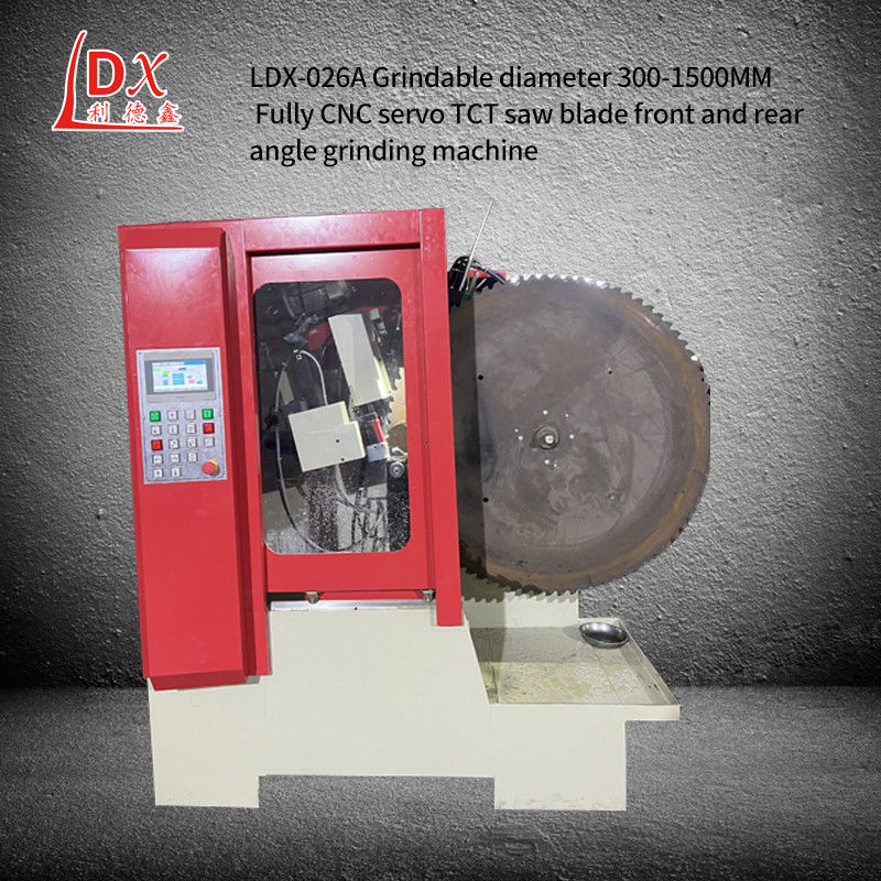 LDX-026A Servo alimentación Gran TCT Saw hoja delantera y trasera máquina de molienda de ángulo