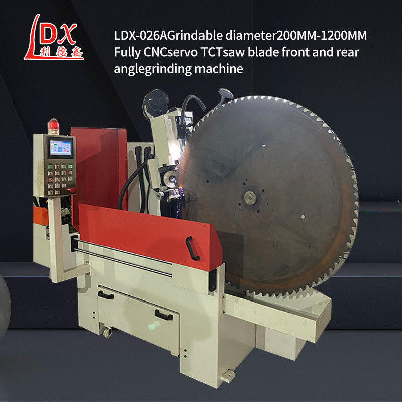 LDX-026A Servo alimentación completa CNC hoja de sierra circular delantera y trasera máquina de afilado de ángulo