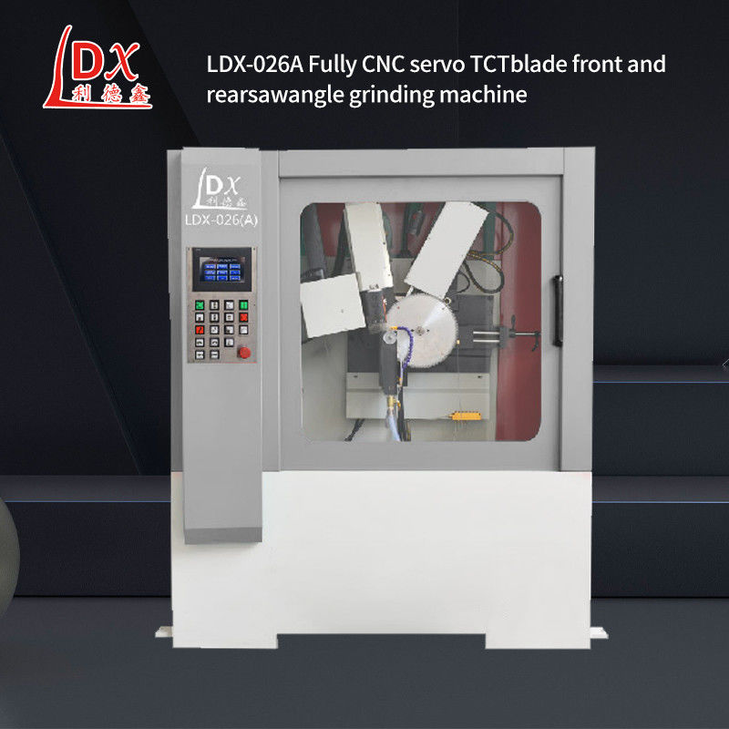 LDX-026A Máquina de molienda de punta y ángulo trasero de hoja de sierra circular CNC completamente cerrada