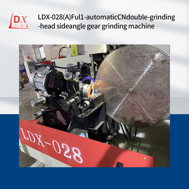 LDX-028A Nueva máquina de rectificación lateral de servoalimentado de aleación de sierra de cuchilla de doble cabeza de molienda
